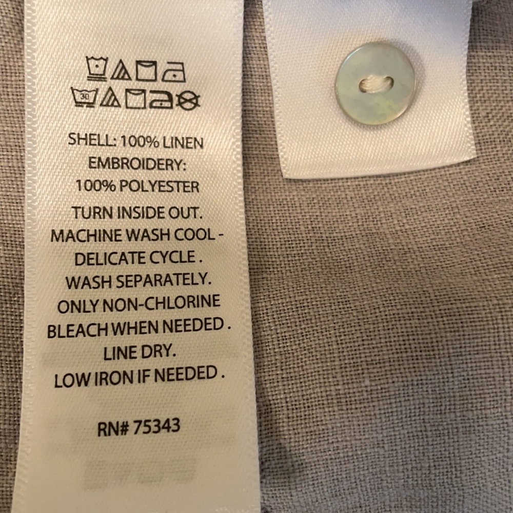 CYNTHIA ROWLEY GRAY LINEN TUNIC sz MEDIUM - Picture 8 of 9